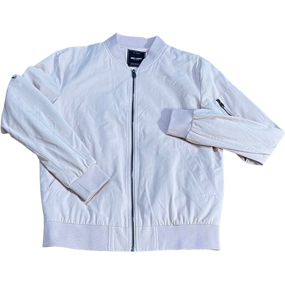 CLOSING SALE - Only & Sons Soft Exterior Peach Blush / Pink Bomber Jacket - Picture 1 of 3